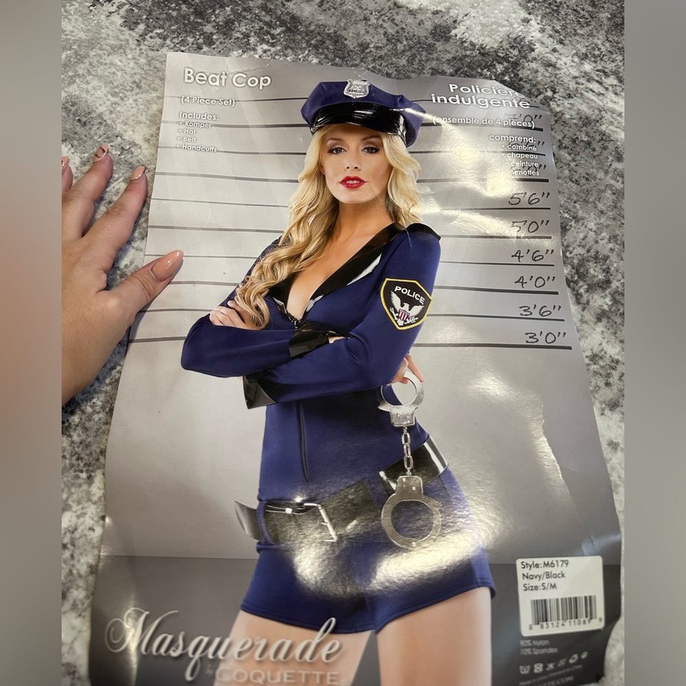 Masquerade Coquette Police Costume